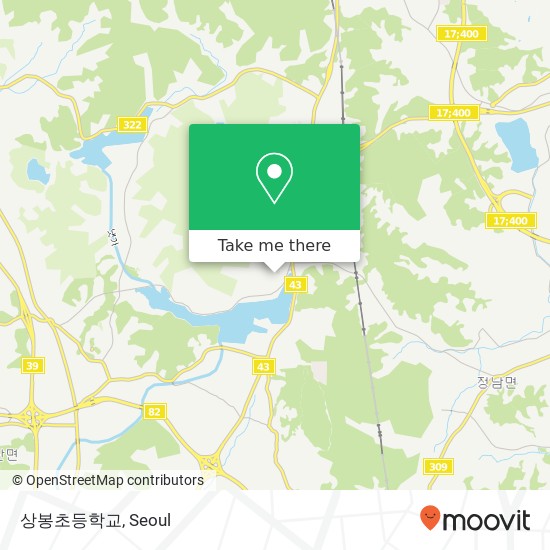 상봉초등학교 map