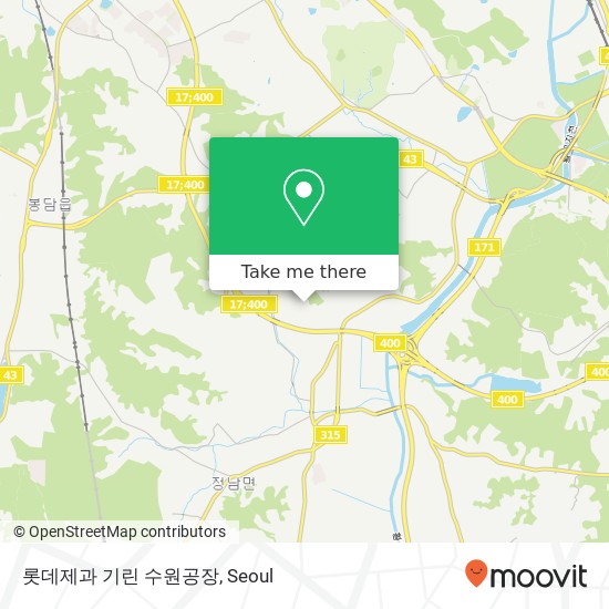 롯데제과 기린 수원공장 map