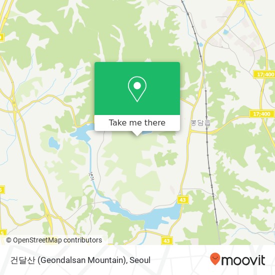 건달산 (Geondalsan Mountain) map