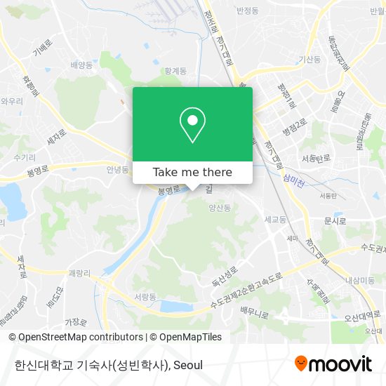 한신대학교 기숙사(성빈학사) map
