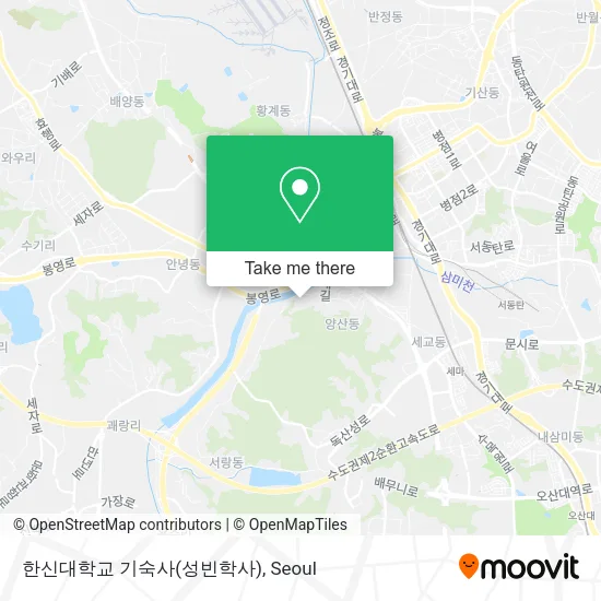 한신대학교 기숙사(성빈학사) map