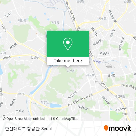 한신대학교 장공관 map