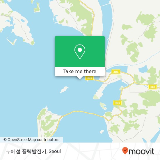 누에섬 풍력발전기 map