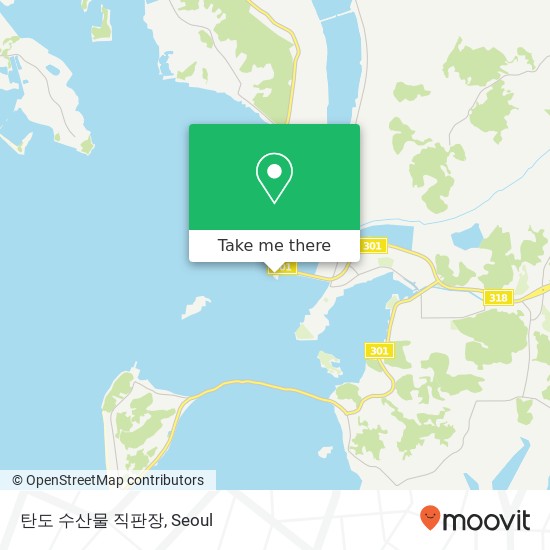 탄도 수산물 직판장 map