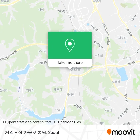 제일모직 아울렛 봉담 map