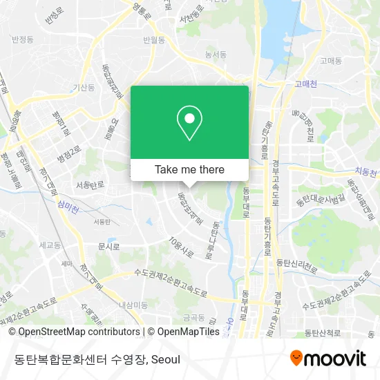 동탄복합문화센터 수영장 map