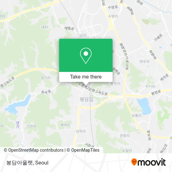 봉담아울렛 map