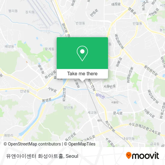 유앤아이센터 화성아트홀 map