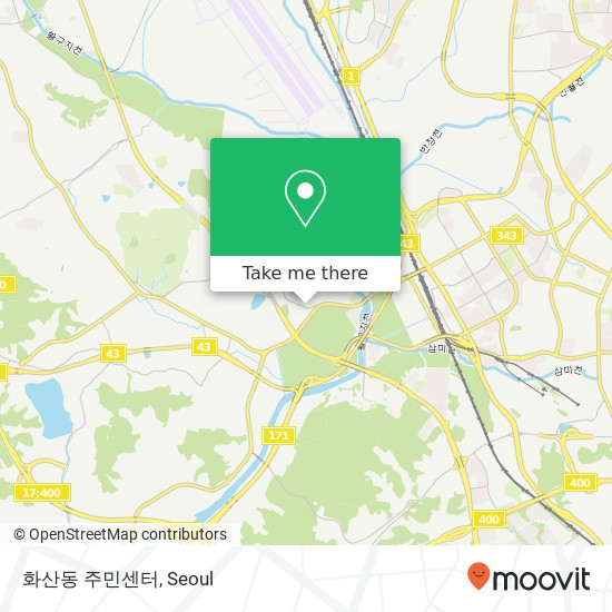 화산동 주민센터 map