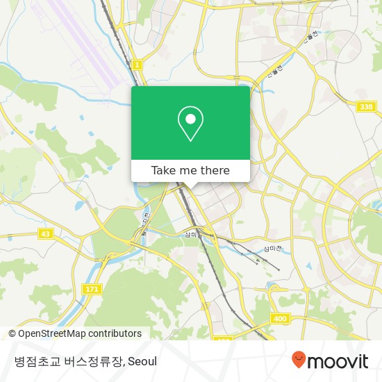 병점초교 버스정류장 map