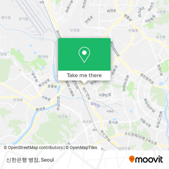 신한은행 병점 map