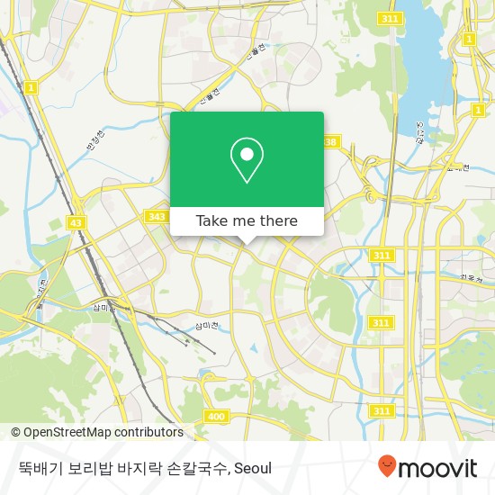 뚝배기 보리밥 바지락 손칼국수 map