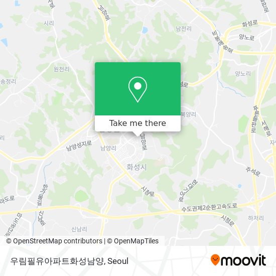 우림필유아파트화성남양 map