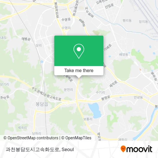 과천봉담도시고속화도로 map