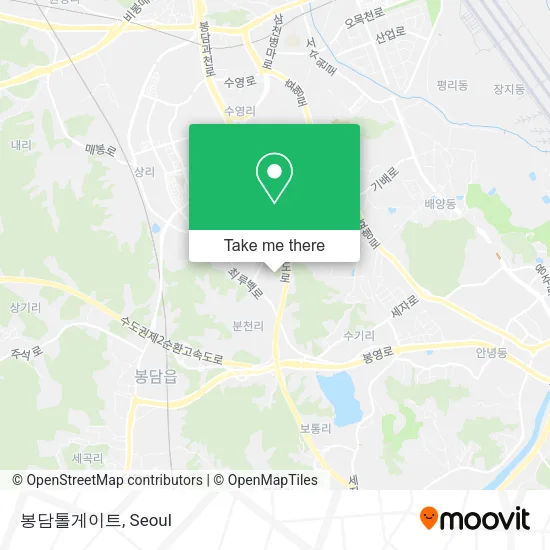 봉담톨게이트 map