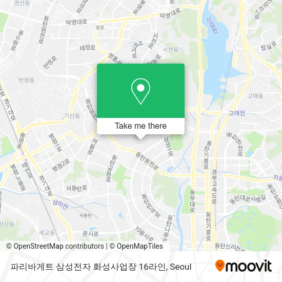 파리바게트 삼성전자 화성사업장 16라인 map