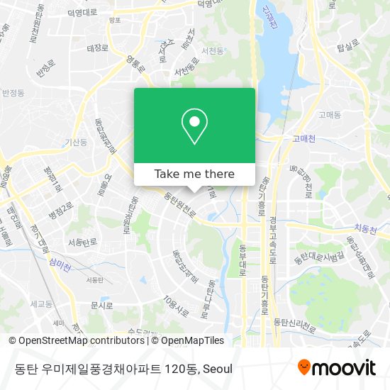 동탄 우미제일풍경채아파트 120동 map