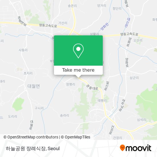 하늘공원 장례식장 map