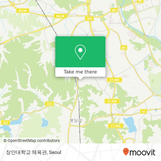 장안대학교 체육관 map