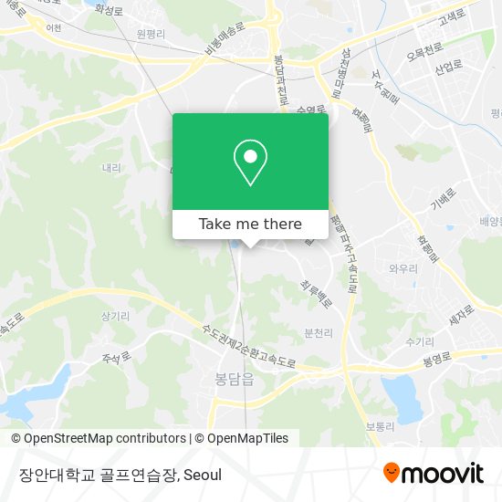 장안대학교 골프연습장 map