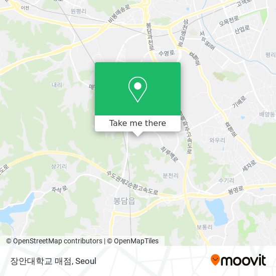 장안대학교 매점 map