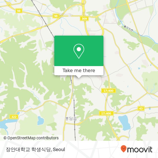 장안대학교 학생식당 map