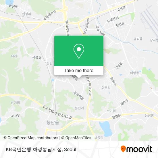 KB국민은행 화성봉담지점 map