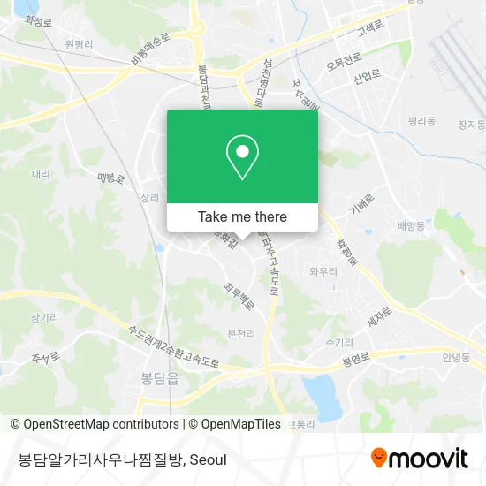 봉담알카리사우나찜질방 map