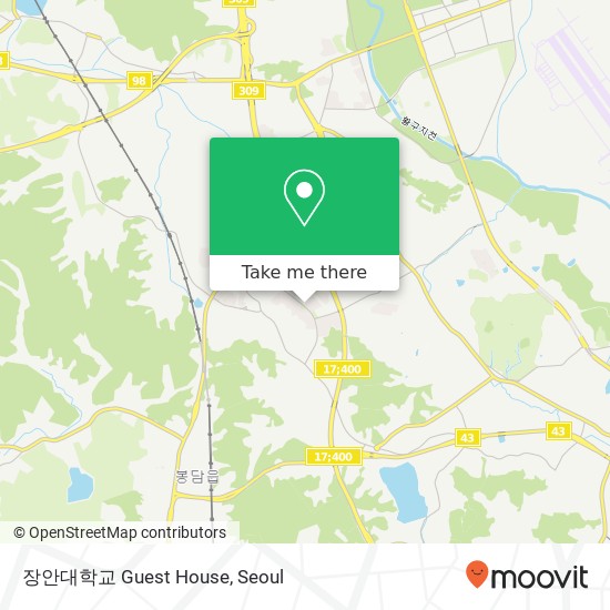 장안대학교 Guest House map