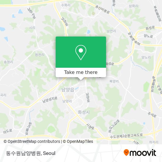 동수원남양병원 map