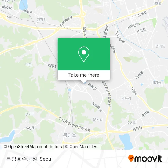 봉담호수공원 map