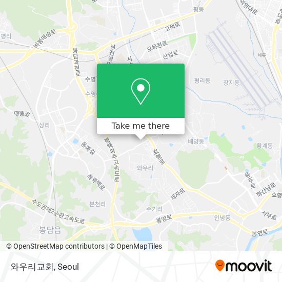 와우리교회 map