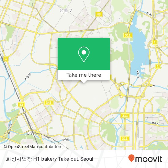 화성사업장 H1 bakery Take-out map