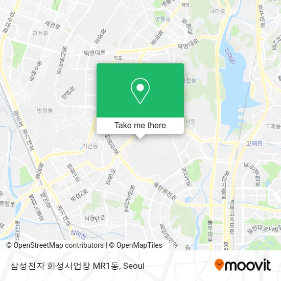 삼성전자 화성사업장 MR1동 map
