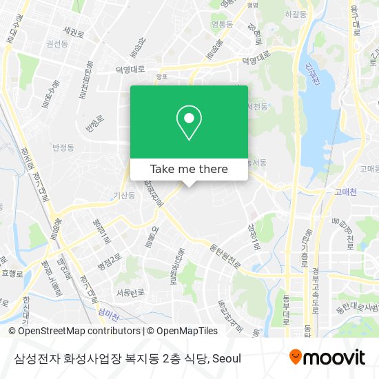 삼성전자 화성사업장 복지동 2층 식당 map