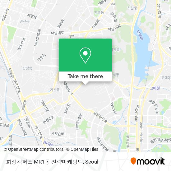화성캠퍼스 MR1동 전략마케팅팀 map
