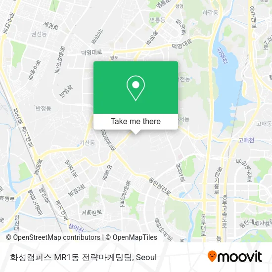 화성캠퍼스 MR1동 전략마케팅팀 map