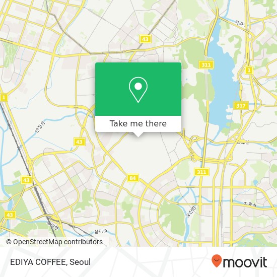EDIYA COFFEE map
