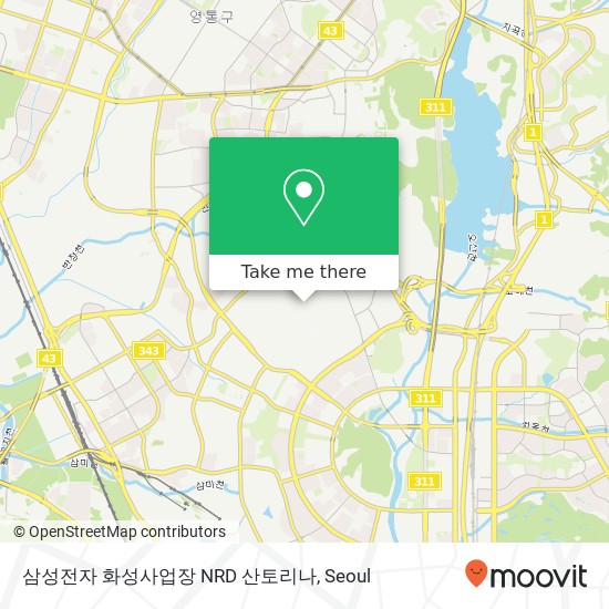 삼성전자 화성사업장 NRD 산토리나 map