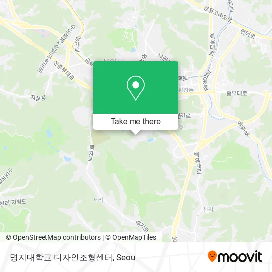 명지대학교 디자인조형센터 map