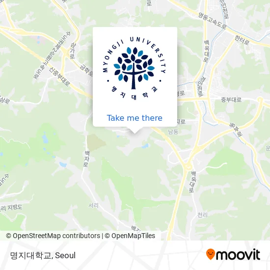 명지대학교 map
