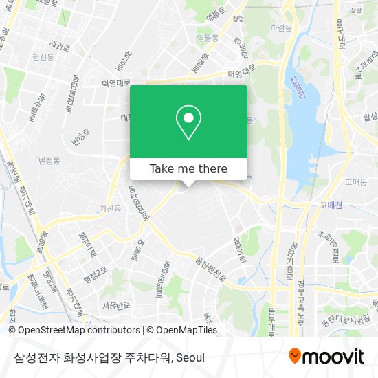 삼성전자 화성사업장 주차타워 map