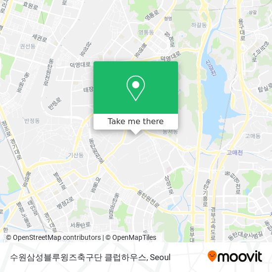 수원삼성블루윙즈축구단 클럽하우스 map
