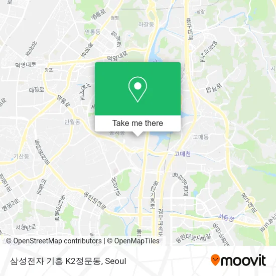 삼성전자 기흥 K2정문동 map