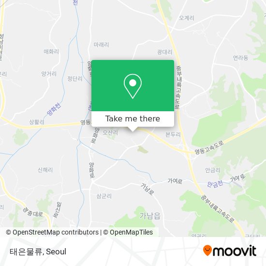 태은물류 map