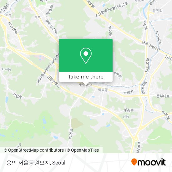 용인 서울공원묘지 map
