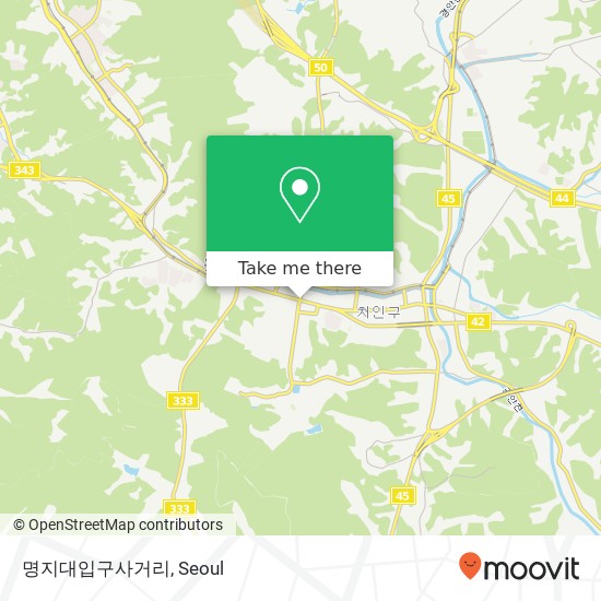 명지대입구사거리 map