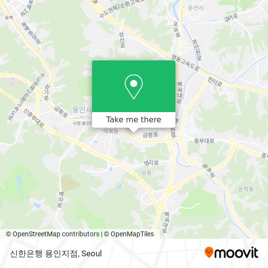 신한은행 용인지점 map