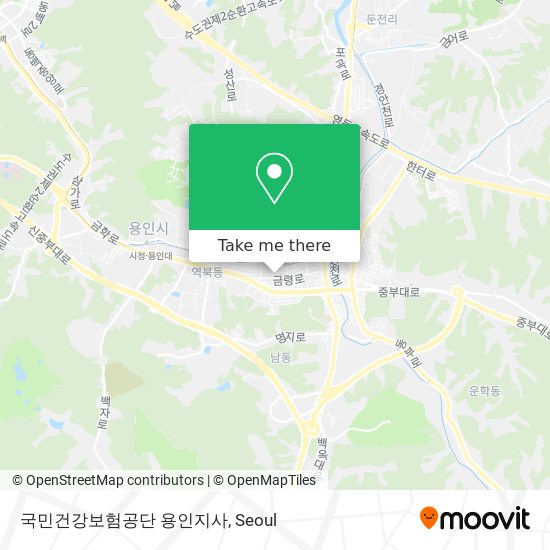 국민건강보험공단 용인지사 map