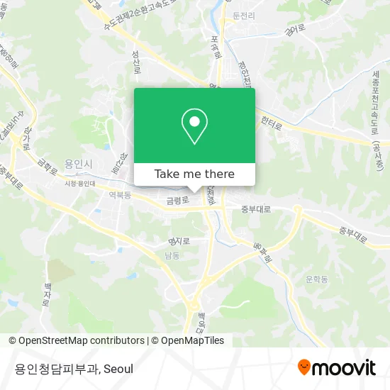 용인청담피부과 map